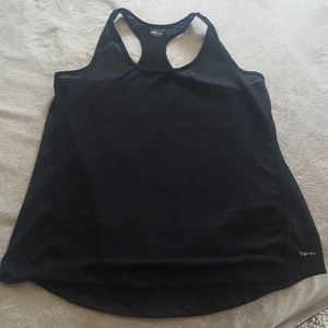 Sheer black workout tank